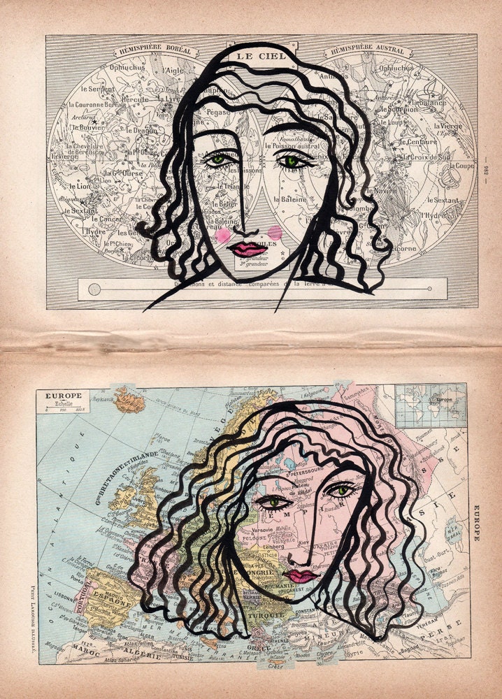 The Sky and Earth- Archival  Diptych Print