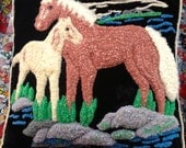 Vintaged Felted Horse Pillow
