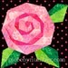 Rosie's Rose paper pieced quilt block pattern INSTANT DOWNLOAD PDF