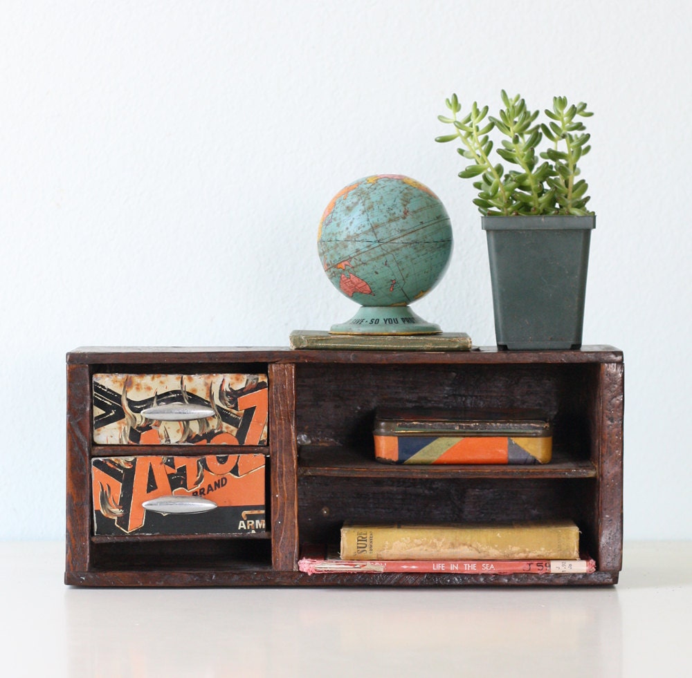 Vintage Handmade Shelf and Drawer Set