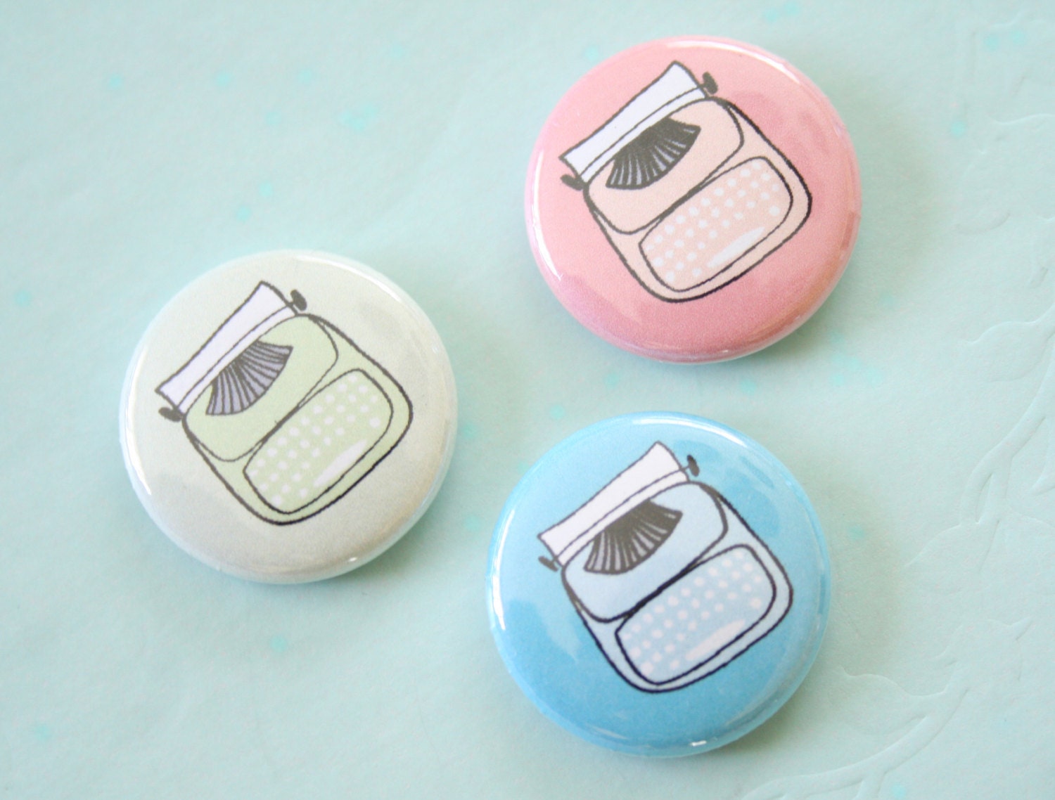 Retro Typewriter Button Choose Color(s)