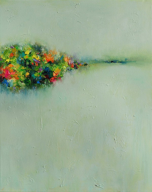 Art print -Giclee PRINT 9x11 printed on 11x14 paper-Abstract Landscape 20- wall decor- home-wall art- painting print