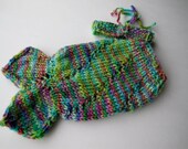 Mermaid Tail & Top For a 8-10 inch Waldorf Doll Hand knit by Katidids