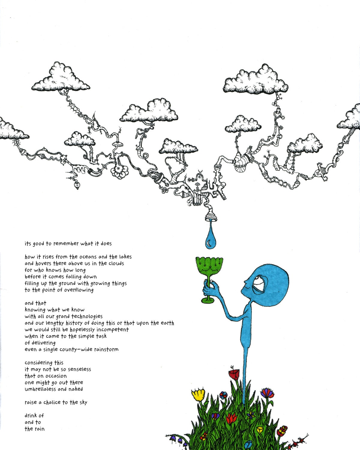 The Rain  8x10 Print of original illustration