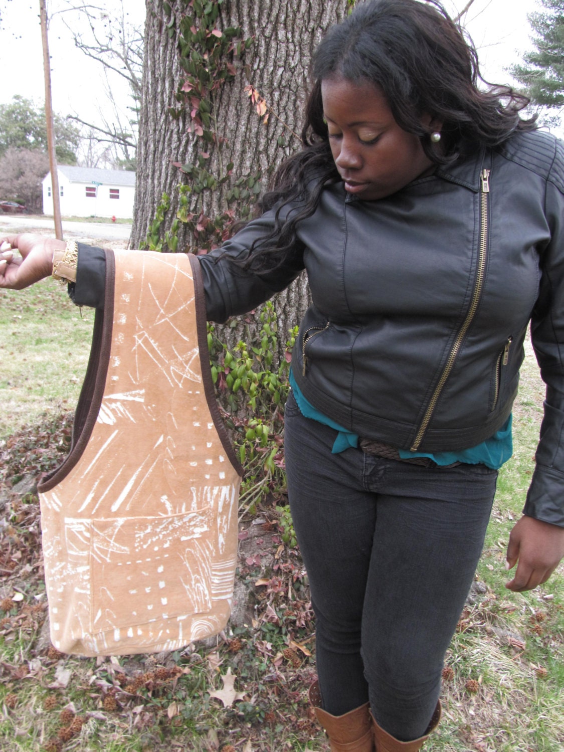 Graffiti Print Purse, Tan Purse, Tan Bag, Large Purse, Huge Bag, Big Purse, Tote, Leather Bag, Upholstery Bag