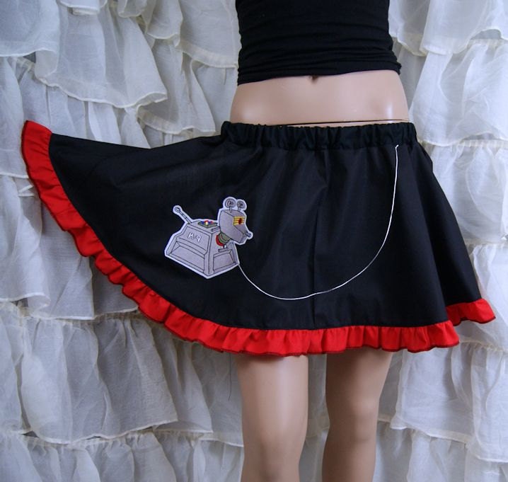 Dr Who K-9 Retro Poodle Circle Skirt Adult ALL Sizes - MTCoffinz