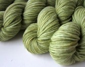 Hand Dyed Yarn, Heavy Worsted Weight, Single Ply, 110 yards/ 2 oz , Grayed Jade