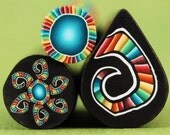 SALE Set of 3 Polymer Clay Canes - 'Grand Adventure'