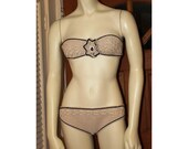 Sexy Hand Crocheted Scuba or Boy Cut Nautical Bikini Swimsuit Swimmers by Annie Briggs 'BLAER'