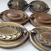 Vintage Drawer Pulls, Handles, Drop Ring, Mixed Set of 6, 3 Pair, Urn, Oval, Furniture Hardware, Ornate