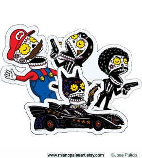 Calaveras CLEAR Vinyl Sticker 3-Pack