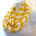 Yellow Chevron Infinity Scarf NEW Ready to ship Cotton Zig Zag Scarves Knit Jersey Double loop cowlneck