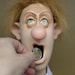The yawning dude - handcrafted Piggy bank  Money box  Coin bank