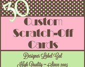 30 Scratch Off Game Cards for Wedding or Bridal Shower