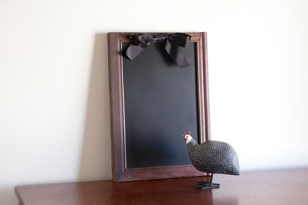 Vintage Framed Chalkboard, Wood Framed Chalkboard, Blackboard, Message Board, Recycled
