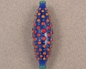 Dot Matrix "Vivid"- Lampwork Hollow Blown Boro Focal Bead by Beau Barrett