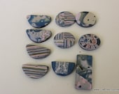 Polymer Clay Component Grab Bag: Glow-in-the-Dark Blues