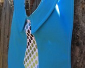 SALE-Business Bib Lots of Dots in Teal- LAST ONE