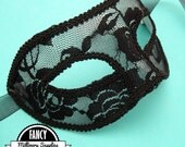 1 -Black Lace Mask - Masquerade Mask - Party Mask - Venetian Mask - Vampire Mask - Goth - Victorian