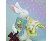 Whimsical Rabbit Notecards  "Mother and Child"--  Set of 4 cards of 1 design, perfect for Mother's Day
