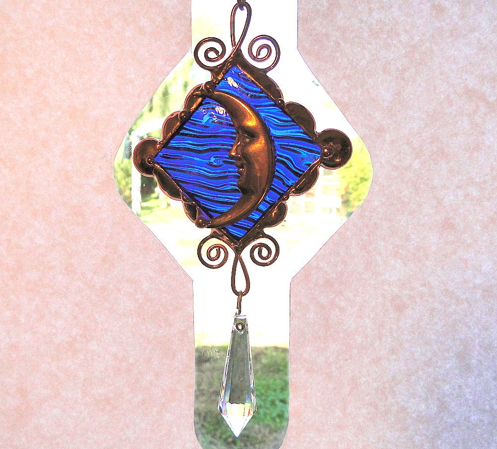 Moon Suncatcher with Crystal Hanger