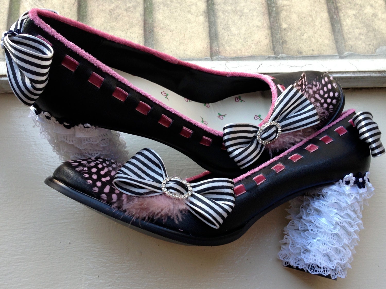 SUMMER SALE Dolly Noir Heels Made to Order in Your Size