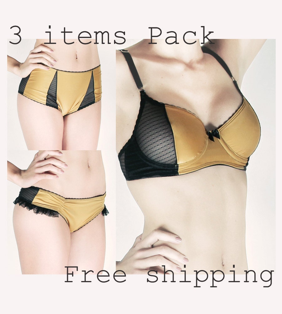 BRA & 2 PANTIES Mother's day Gift Pack // Free  Shipping