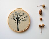 Swelling Buds I - embroidery hanging wall hoop art
