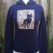 Midnight Wolf Long Sleeve Navy Women's Hoodie