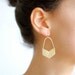 Gold Brass Chevron Minimalist Geometric Earrings