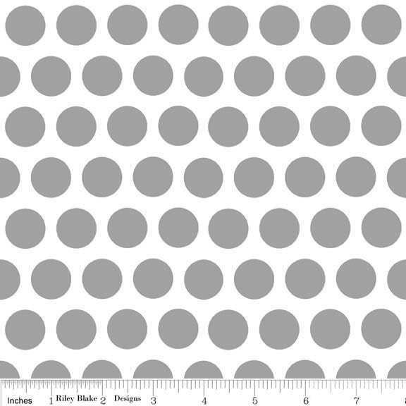 Mystique quilt or craft fabric by Lila Tueller for Riley Blake Designs- Mystique Dot in Gray- 1 yard or by the yard