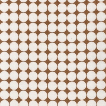 SALE Metro Living quilt or craft modern fabric by Robert Kaufman, Metro Living Circles in Brown, 1 yard or by the yard