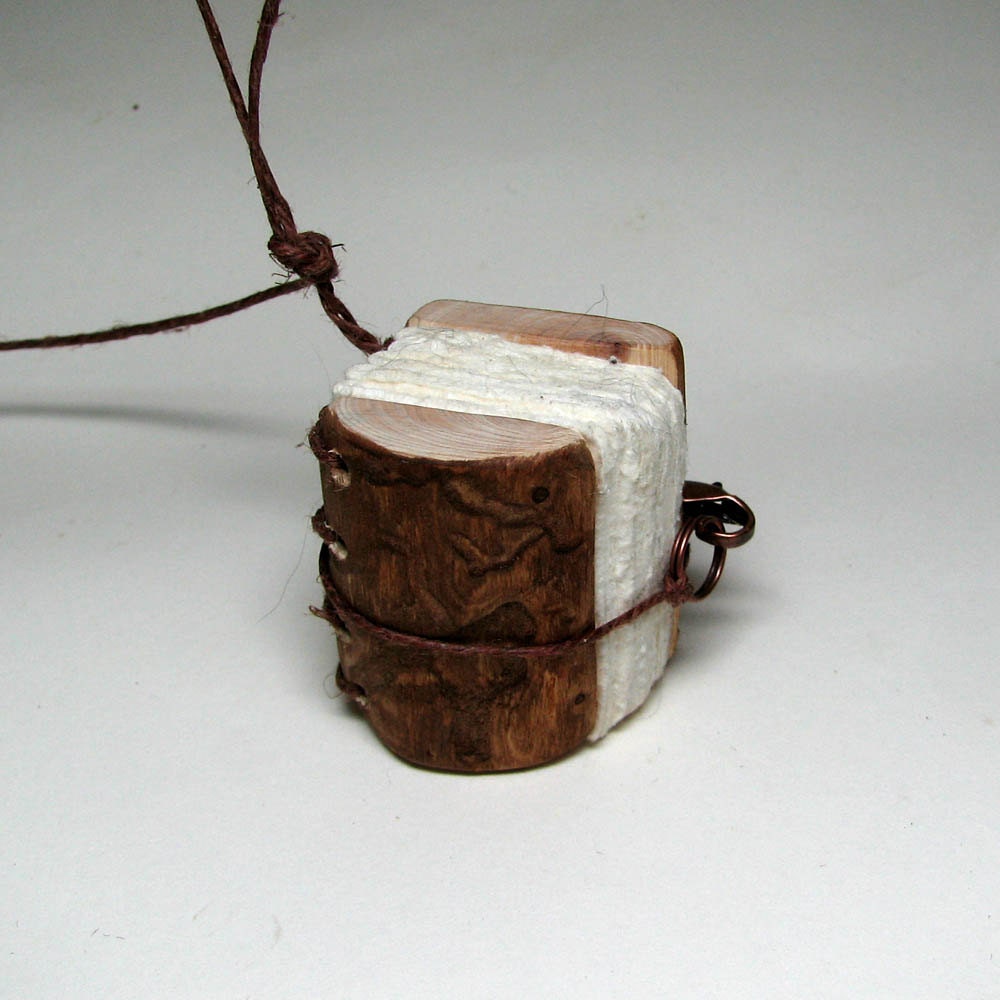 MINIATURE Cedar & Hemp Journal - Necklace by Tanja Sova