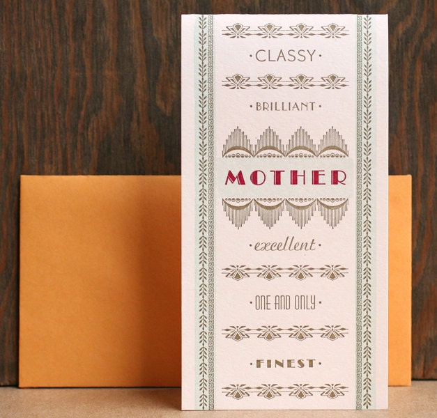 Mother letterpress card