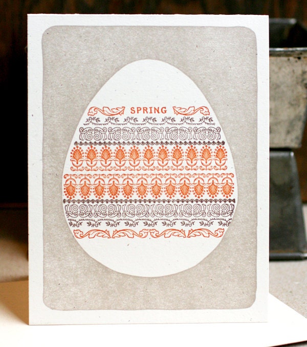 Spring letterpress card