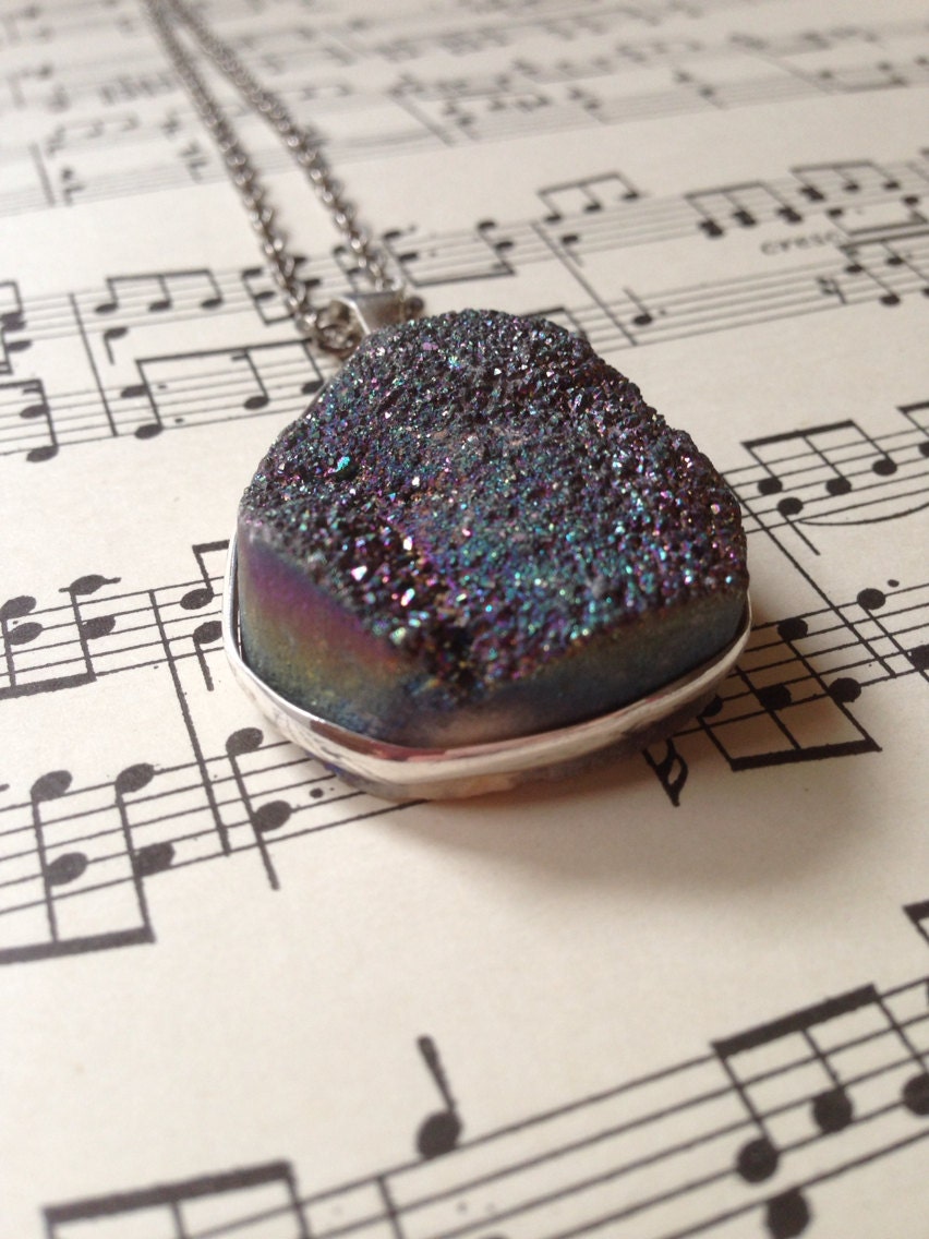 Rainbow Druzy pendant
