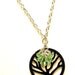 Tree of Life Necklace - Peridot Swarovski Crystals on Chain