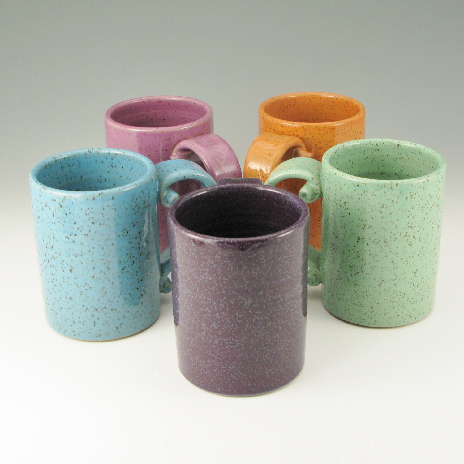 Medium Coffee Mug, 12 Ounce Mug, Soup Mug, Springtime Colors, Straight Style, Made to Order