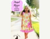 On Sale 2.50 Off Whimsy Couture Sewing Pattern/Tutorial -- Angel Sleeve Top/Dress -- Flutter sleeves nb-12 girls PDF Instant