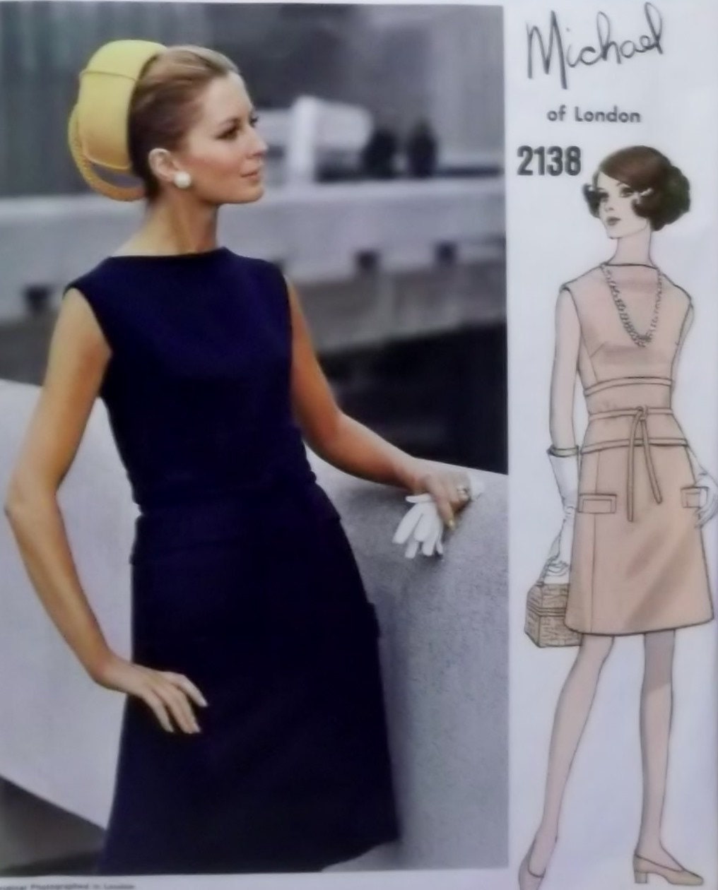 Vogue Couturier Original Michael of London  Misses Dress 2138 Pattern, Size 8, Bust 31 1/2