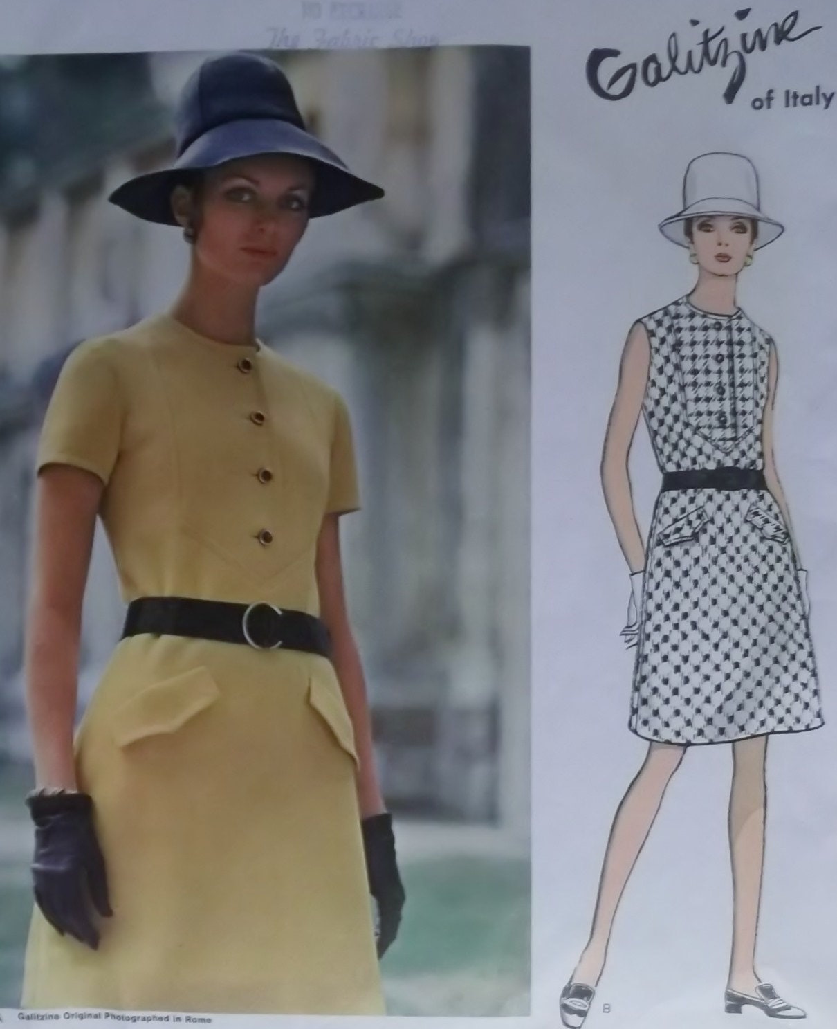 Vogue Couturier Original Galitzine  Misses Dress 2050 Pattern, Size 8, Bust 31 1/2