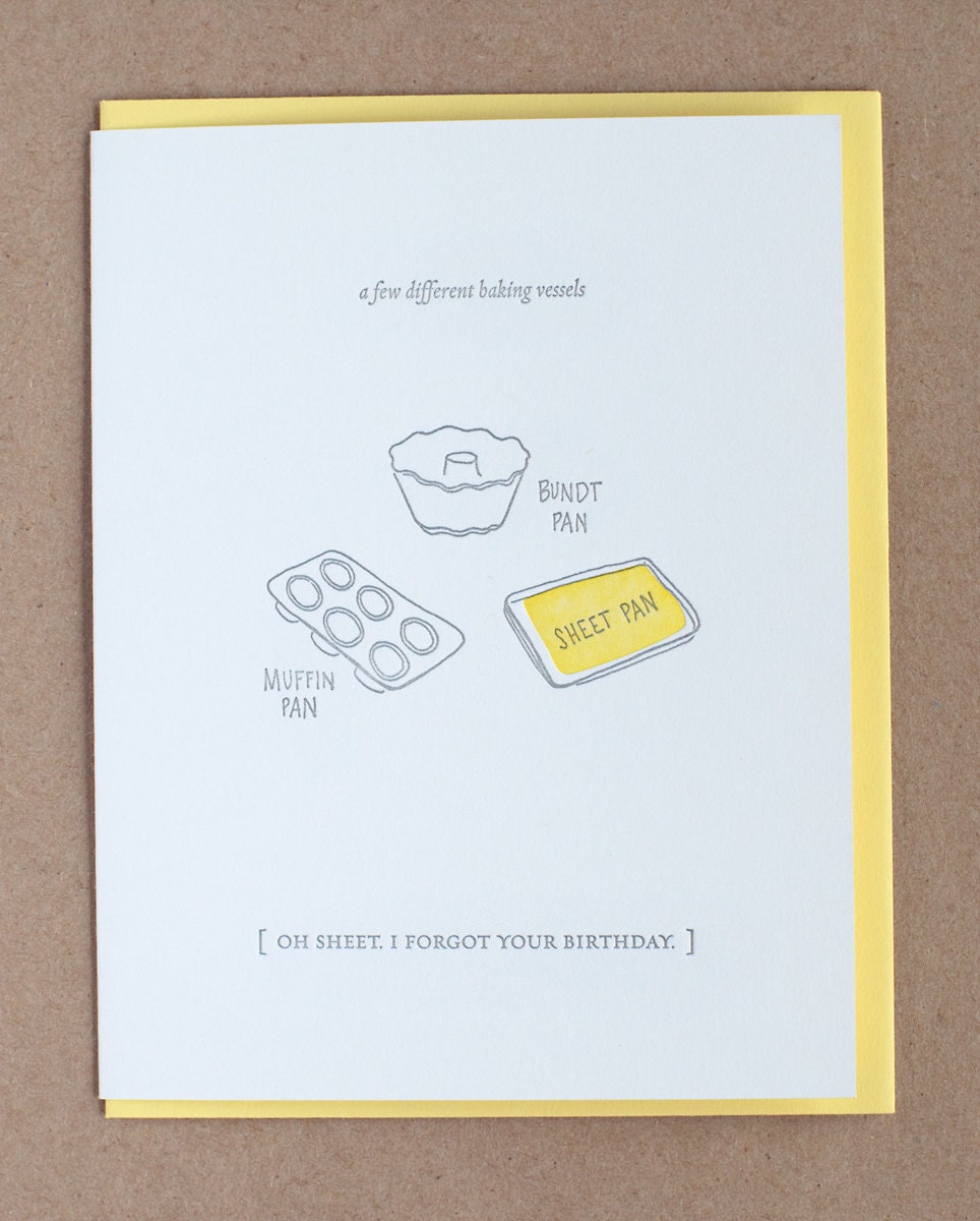 Oh Sheet I Forgot your Birthday card