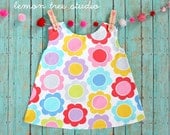 NEW -- Mod Daisies -- a Reversible Pinafore (Simply Sweet Collection)