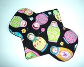 Cloth Menstrual Pad - 7" Bamboo Hemp Core - Ultra Absorbency - Nesting Dolls
