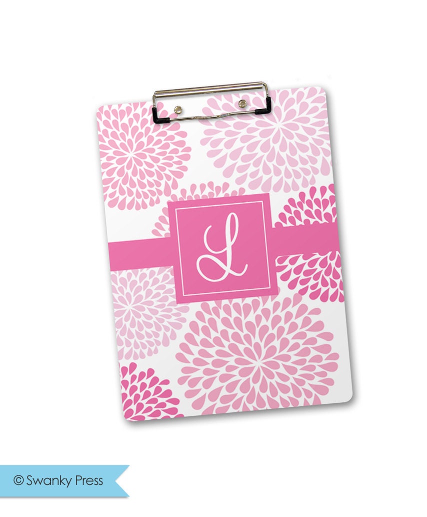 Personalized, Monogrammed Clipboard - chrysanthemum flower blossom bloom Il_170x135