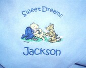 Pooh Eeyore Tigger Piglet Baby Blanket Personalized