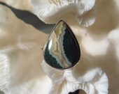Beautiful Ocean Jasper Agate Ring Size 6