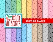 Dotted Swiss Digital Paper in Rainbow Colors - 20 sheets - Instant download