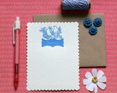 Lovebirds Thank You - letterpress (set of 6)
