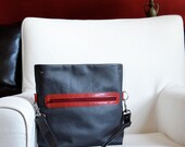 Leather Foldover Bag - The Abby Satchel in Grey
